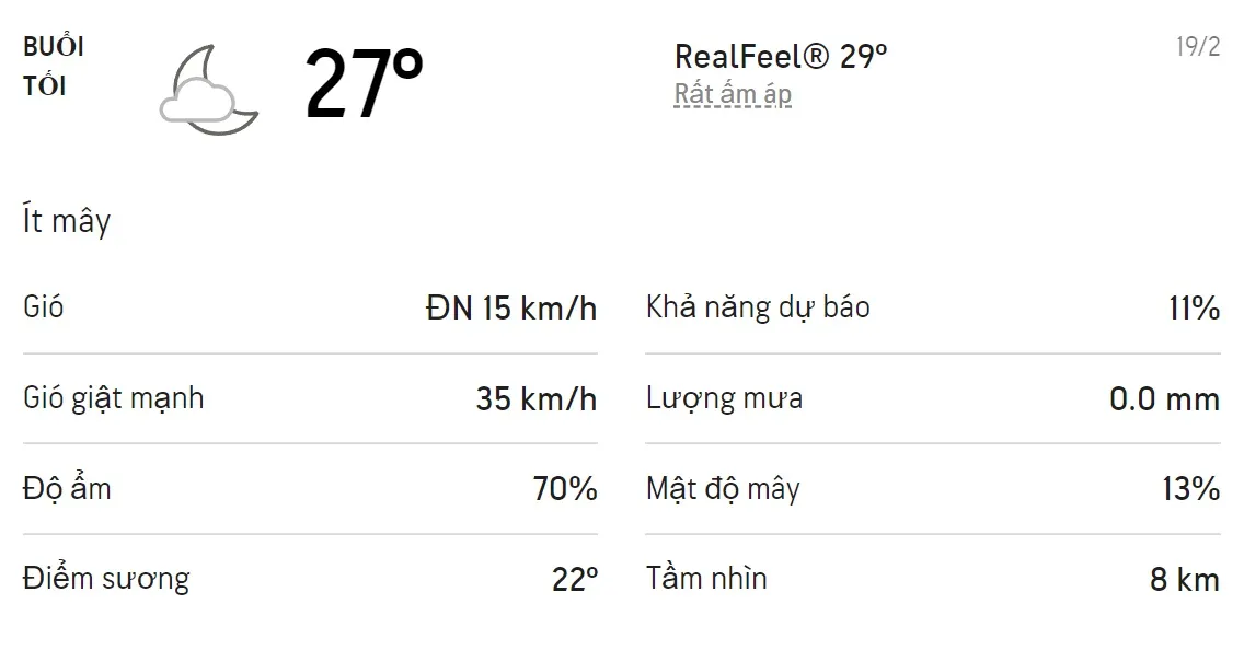 Dự báo thời tiết TPHCM hôm nay 19/2 và ngày mai 20/2/2022: Nắng nhẹ không mưa 3