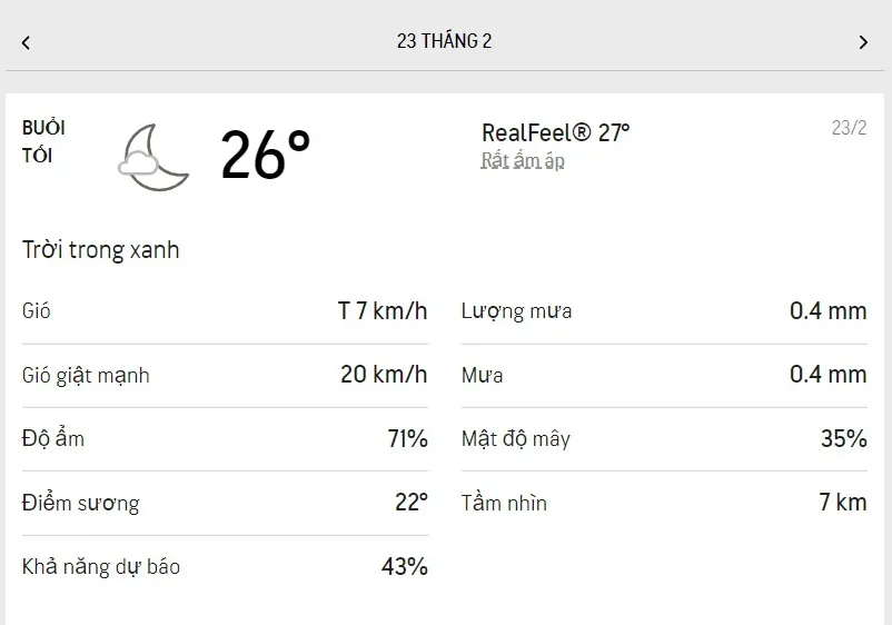Dự báo thời tiết TPHCM hôm nay 22/2 và ngày mai 23/2/2022: nhiệt độ mát dịu, lượng UV an toàn 6