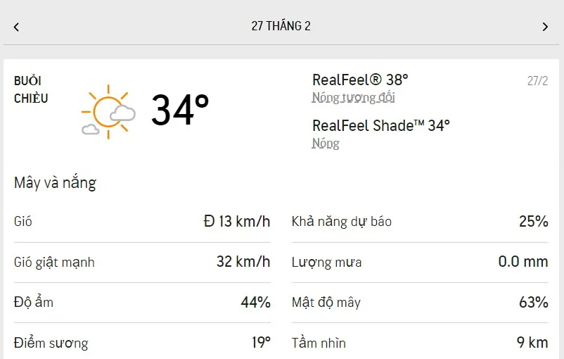 Dự báo thời tiết TPHCM hôm nay 27/2 và ngày mai 28/2/2022: nắng và mây xen kẻ, lượng UV nguy hại 2