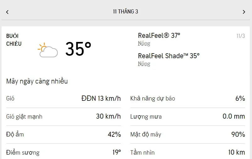 Dự báo thời tiết TPHCM hôm nay 10/3 và ngày mai 11/3/2022: nhiều mây, nắng nhẹ 5