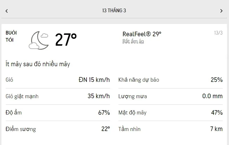 Dự báo thời tiết TPHCM hôm nay 13/3 và ngày mai 14/3/2022: giữa trưa có mưa dông nhưng vẫn nóng bức 3