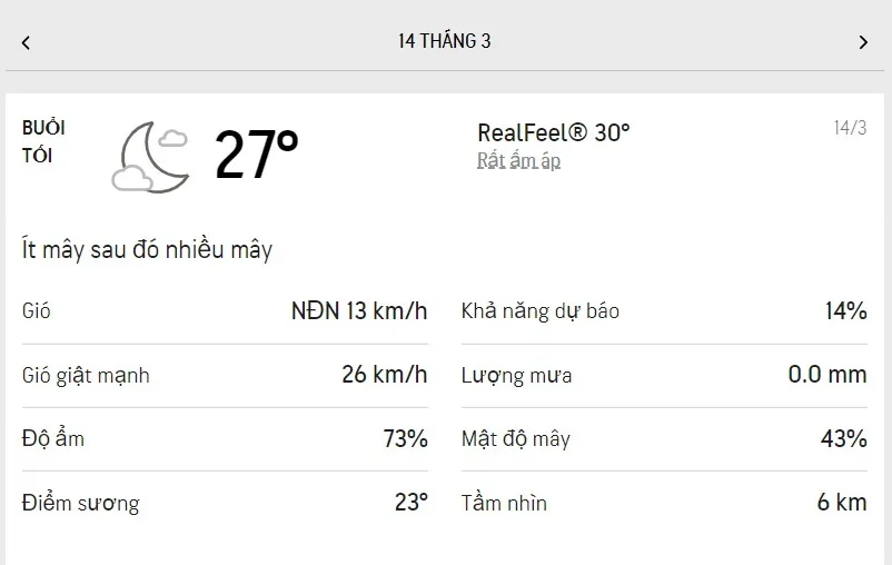 Dự báo thời tiết TPHCM hôm nay 13/3 và ngày mai 14/3/2022: giữa trưa có mưa dông nhưng vẫn nóng bức 6
