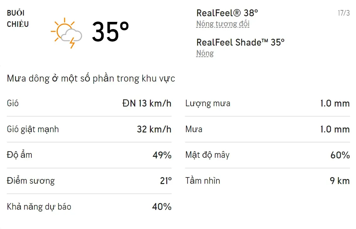 Dự báo thời tiết TPHCM hôm nay 16/3 và ngày mai 17/3/2022: Chiều có mưa rào 5