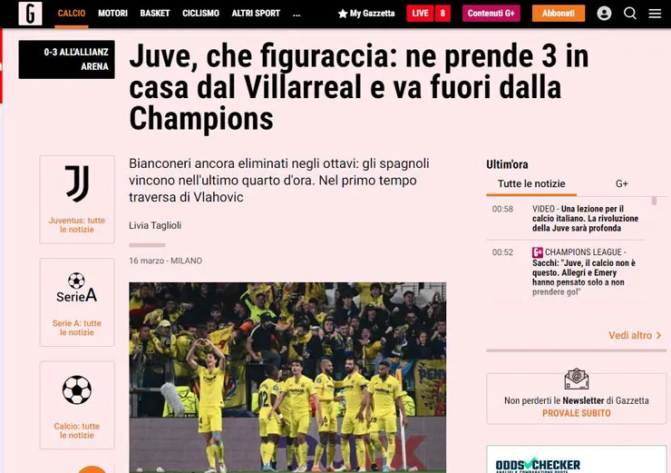 Juve thua sốc trước Villarreal - Chelsea ngược dòng giành vé vào Tứ kết Cup C1