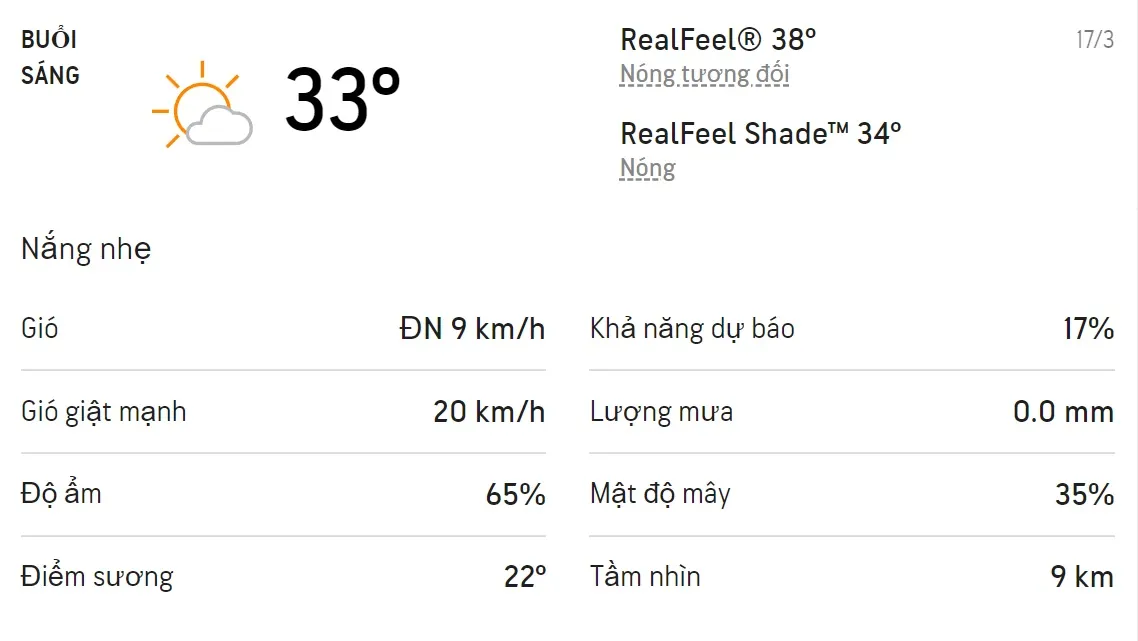 Dự báo thời tiết TPHCM hôm nay 17/3 và ngày mai 18/3/2022: Trời nắng nhẹ không mưa 1