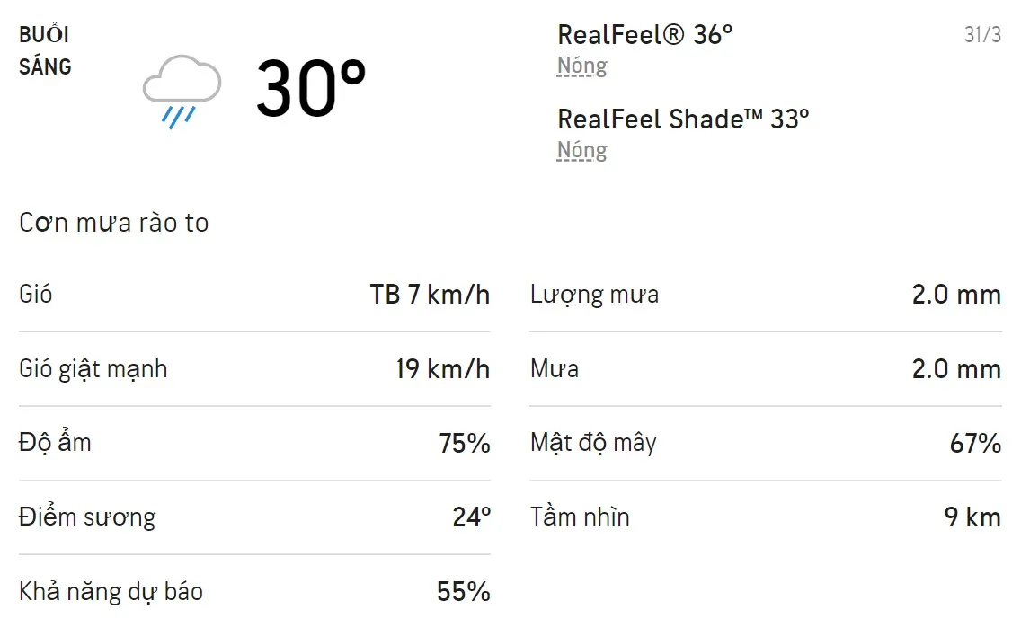 Dự báo thời tiết TPHCM hôm nay 30/3 và ngày mai 31/3/2022: Chiều tối trời có mưa dông 4