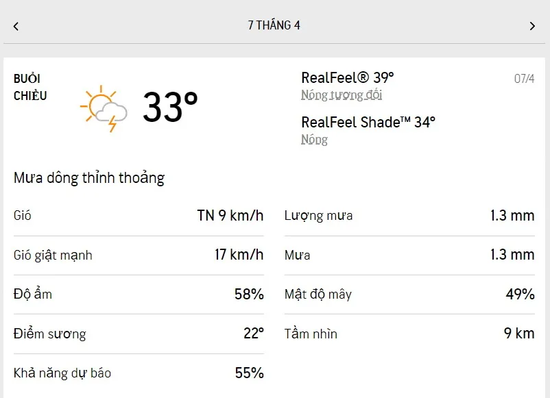 Dự báo thời tiết TPHCM hôm nay 6/4 và ngày mai 7/4/2022: trời nắng, cuối chiều có mưa dông 5