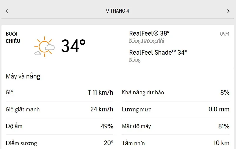Dự báo thời tiết TPHCM hôm nay 8/4 và ngày mai 9/4/2022: dịu nắng, buổi chiều không khí khô và nóng 5