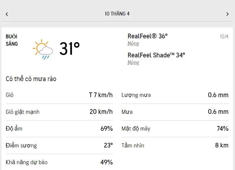 Dự báo thời tiết TPHCM hôm nay 10/4 và ngày mai 11/4/2022: trời nắng dịu, có thể có mưa rào rải rác 1