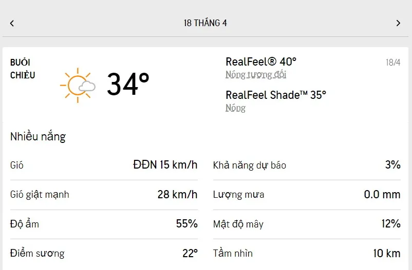 Dự báo thời tiết TPHCM hôm nay 18/4 và ngày mai 19/4/2022: nắng gắt, lượng UV cao nhất lên đến mức 1 2