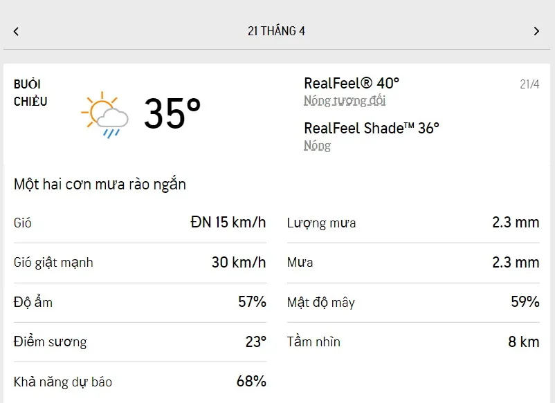 Dự báo thời tiết TPHCM hôm nay 20/4 và ngày mai 21/4/2022: có nắng, buổi chiều rải rác có mưa dông 5