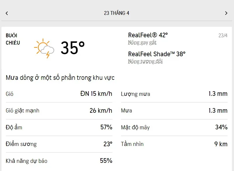 Dự báo thời tiết TPHCM hôm nay 23/4 và ngày mai 24/4/2022: nhiều nắng, hiếm mưa 2