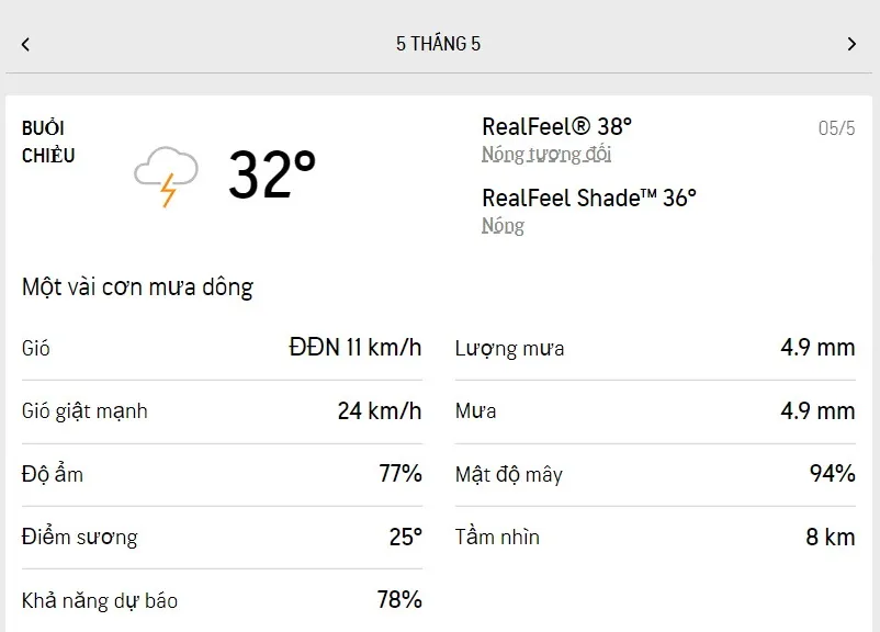 Dự báo thời tiết TPHCM hôm nay 5/5 và ngày mai 6/5/2022: sáng trời mát, buổi chiều có mưa dông 2