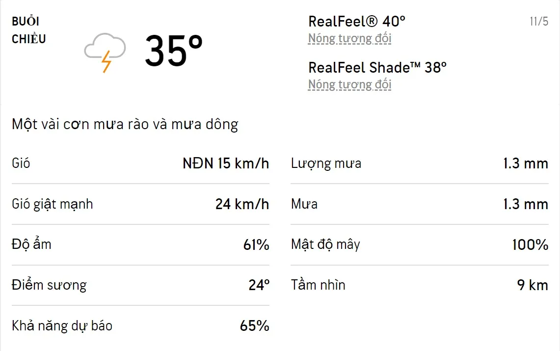 Dự báo thời tiết TPHCM hôm nay 10/5 và ngày mai 11/5/2022: Sáng chiều có mưa dông, trời nóng 5