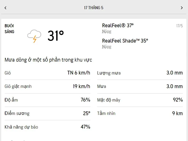 Dự báo thời tiết TPHCM hôm nay 17/5 và ngày mai 18/5/2022: gió nhẹ, trời dịu nắng, mưa dông rải rác 1