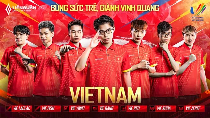 Liên Quân Mobile: SPG công bố đội hình chính thức tham dự SEA Games 1