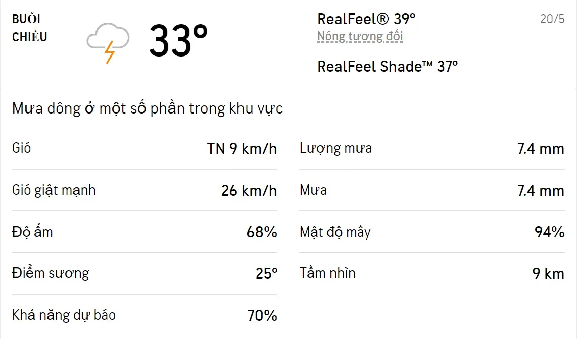 Dự báo thời tiết TPHCM hôm nay 19/5 và ngày mai 20/5/2022: Cả ngày có mưa dông 5