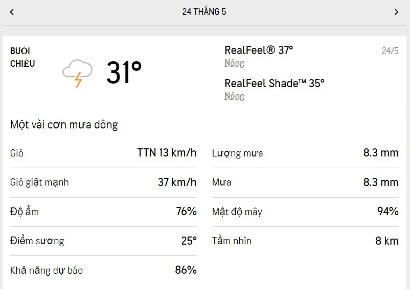 Dự báo thời tiết TPHCM hôm nay 24/5 và ngày mai 25/5/2022: cả ngày có mưa rải rác từng đợt 2