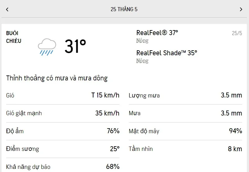 Dự báo thời tiết TPHCM hôm nay 25/5 và ngày mai 26/5/2022: nắng dịu, thỉnh thoảng có mưa dông 2