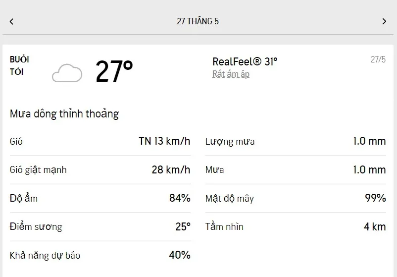 Dự báo thời tiết TPHCM hôm nay 26/5 và ngày mai 27/5/2022: buổi trưa và chiều có mưa dông 6