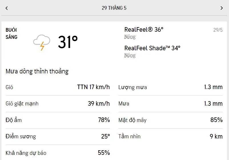 Dự báo thời tiết TPHCM hôm nay 28/5 và ngày mai 29/5/2022: có nắng, trưa và chiều có mưa dông 4