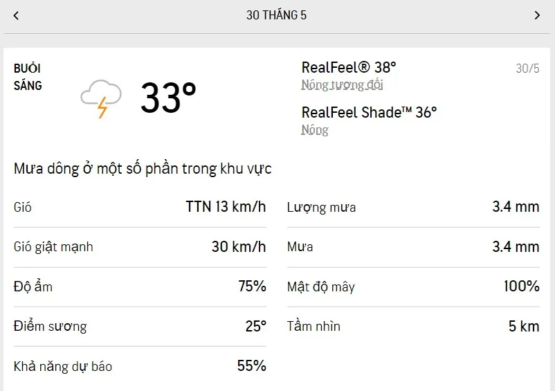 Dự báo thời tiết TPHCM hôm nay 30/5 và ngày mai 31/5/2022: nắng nhẹ, thỉnh thoảng có mưa dông 1