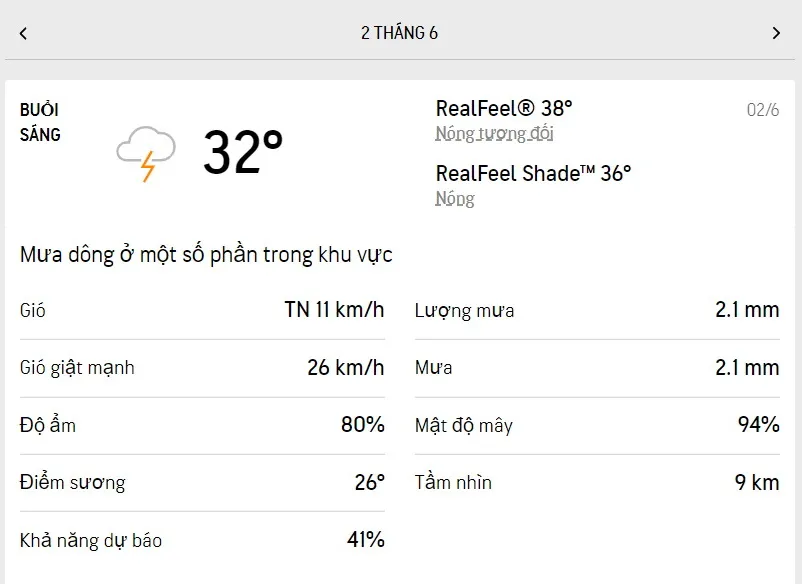 Dự báo thời tiết TPHCM hôm nay 2/6 và ngày mai 3/6/2022: ban ngày thỉnh thoảng có mưa dông 1