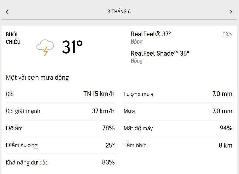 Dự báo thời tiết TPHCM hôm nay 2/6 và ngày mai 3/6/2022: ban ngày thỉnh thoảng có mưa dông 5