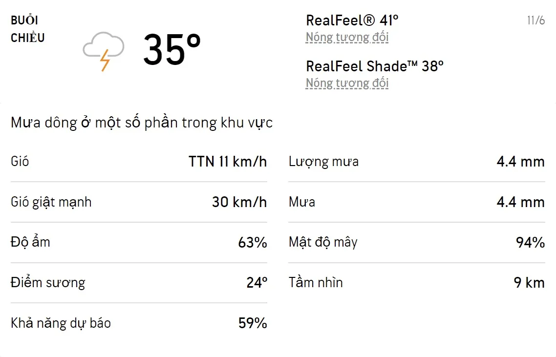 Dự báo thời tiết TPHCM hôm nay 11/6 và ngày mai 12/6/2022: Sáng chiều có mưa dông 2