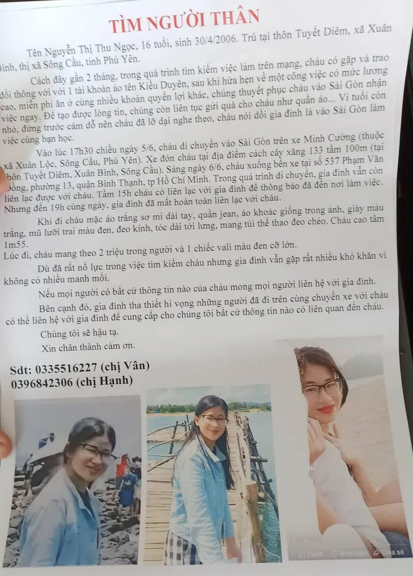 Tin nóng chiều 13/6: Truy tìm manh mối thiếu nữ mất tích tại TPHCM 3