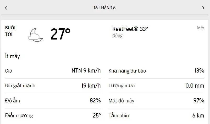 Dự báo thời tiết TPHCM hôm nay 15/6 và ngày mai 16/6/2022: buổi chiều có mưa dông vài nơi 6