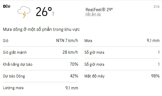 Dự báo thời tiết TPHCM 3 ngày tới (21/6 - 23/6): Sáng chiều có mưa dông rải rác 2