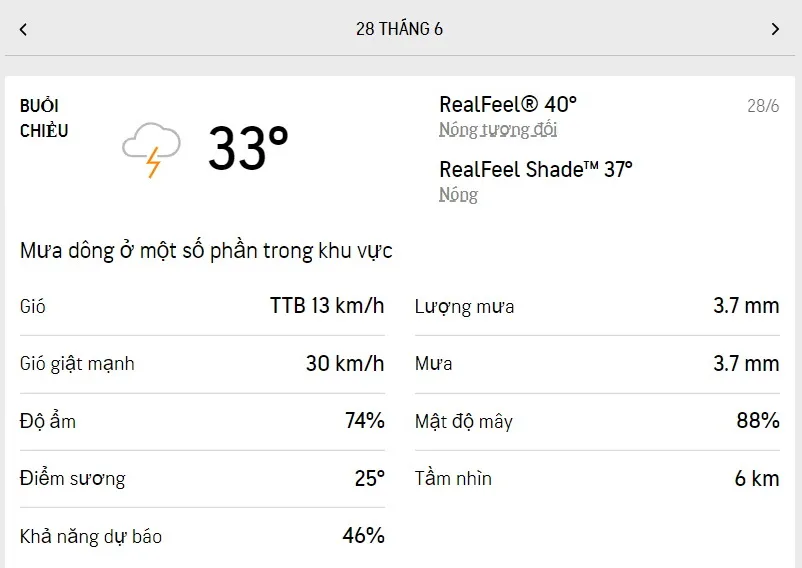 Dự báo thời tiết TPHCM hôm nay 28/6 và ngày mai 29/6/2022: mưa dông rải rác 2
