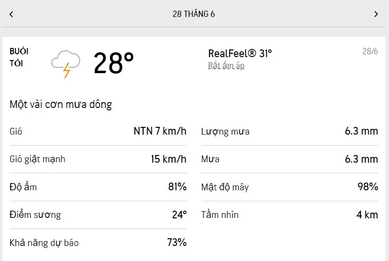 Dự báo thời tiết TPHCM hôm nay 28/6 và ngày mai 29/6/2022: mưa dông rải rác 3