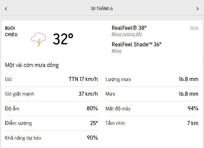 Dự báo thời tiết TPHCM hôm nay 29/6 và ngày mai 30/6/2022: chiều có mưa dông, gió giật trên cấp 3 5