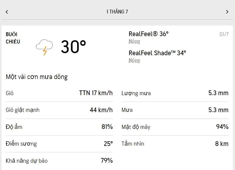 Dự báo thời tiết TPHCM hôm nay 30/6 và ngày mai 1/7/2022: nhiều mây, mưa dông rải rác cả ngày 5