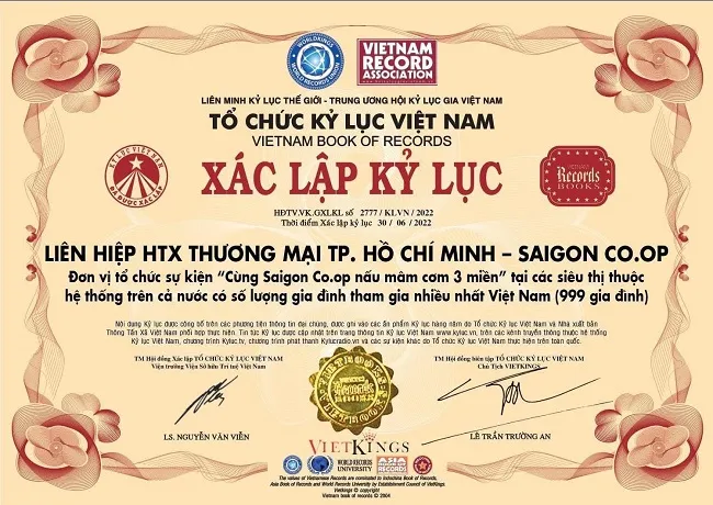 Saigon Co.op xác lập kỷ lục Việt Nam số lượng gia đình tham gia nấu ăn nhiều nhất 1
