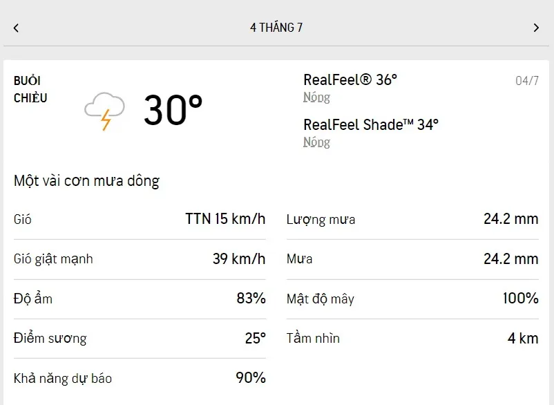 Dự báo thời tiết TPHCM hôm nay 3/7 và ngày mai 4/7/2022: nắng nhẹ, mưa dông buổi chiều 5