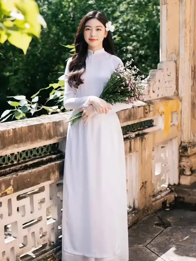 Lọ Lem (Con gái MC Quyền Linh) xinh đẹp trong bộ ảnh áo dài 5