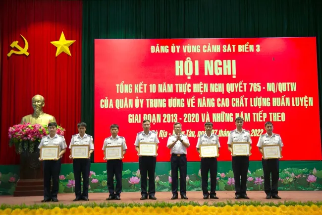 Đảng ủy Vùng Cảnh sát biển 3 tổng kết 10 năm thực hiện Nghị quyết 765 của Quân ủy Trung ương 2