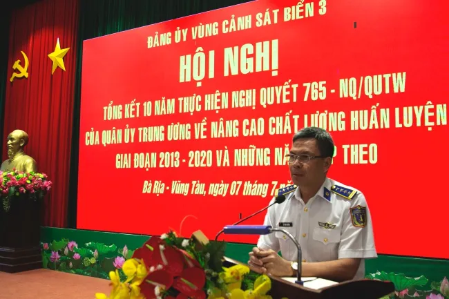 Đảng ủy Vùng Cảnh sát biển 3 tổng kết 10 năm thực hiện Nghị quyết 765 của Quân ủy Trung ương 1