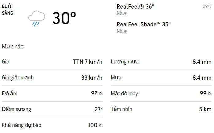 Dự báo thời tiết TPHCM hôm nay 9/7 và ngày mai 10/7: Sáng chiều có mưa rào và dông rài rác 1