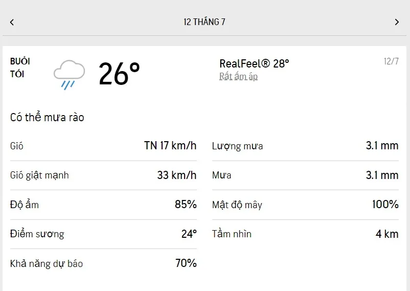 Dự báo thời tiết TPHCM hôm nay 11/7 và ngày mai 12/7/2022: nhiều mây, mưa dông cả ngày 6