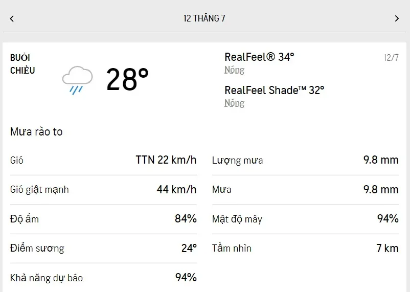Dự báo thời tiết TPHCM hôm nay 12/7 và ngày mai 13/7/2022: dịu nắng, trời mát và có mưa rào 2