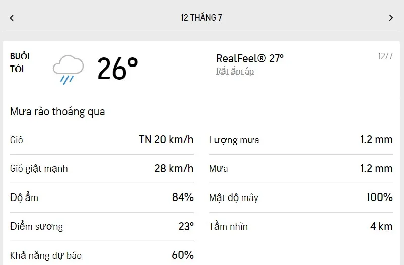 Dự báo thời tiết TPHCM hôm nay 12/7 và ngày mai 13/7/2022: dịu nắng, trời mát và có mưa rào 3