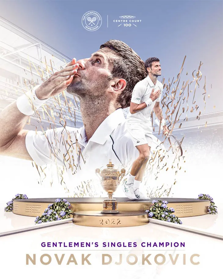 Lần thứ 7 vô địch Wimbledon, Djokovic có Grand Slam thứ 21 trong sự nghiệp