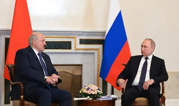 Tổng thống Nga Vladimir Putin và Tổng thống Belarus Alexander Lukasenko. (Ảnh: Sputnik)