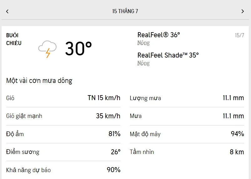 Dự báo thời tiết TPHCM hôm nay 14/7 và ngày mai 15/7/2022: trời có nắng, mưa giảm dần 5