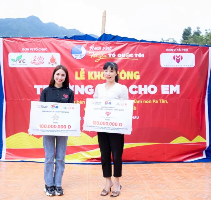 Hòa Minzy xây trường học cho trẻ em vùng Lai Châu 2