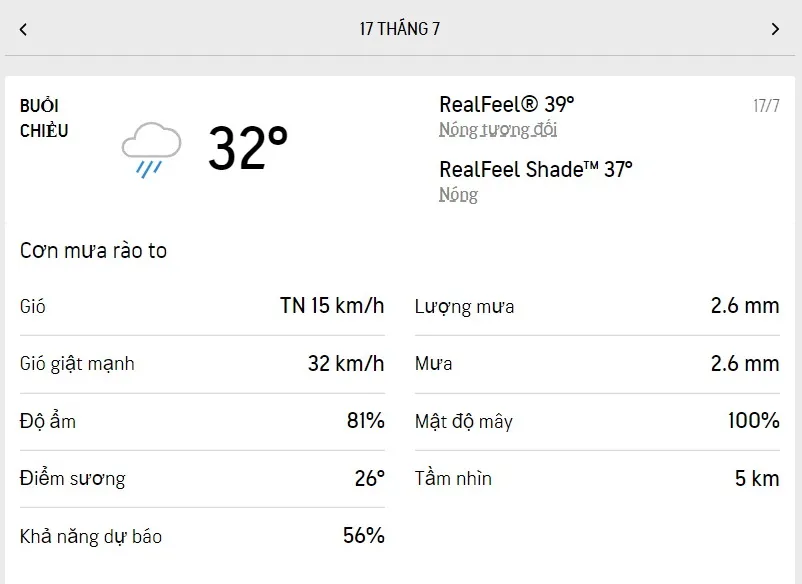 Dự báo thời tiết TPHCM hôm nay 17/7 và ngày mai 18/7/2022: buổi sáng có mưa dông 2